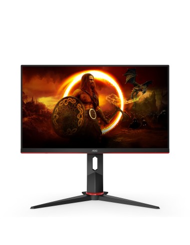 AOC 24G2SPU BK Monitor PC 60,5 cm (23.8") 1920 x 1080 Pixel Full HD Nero, Rosso
