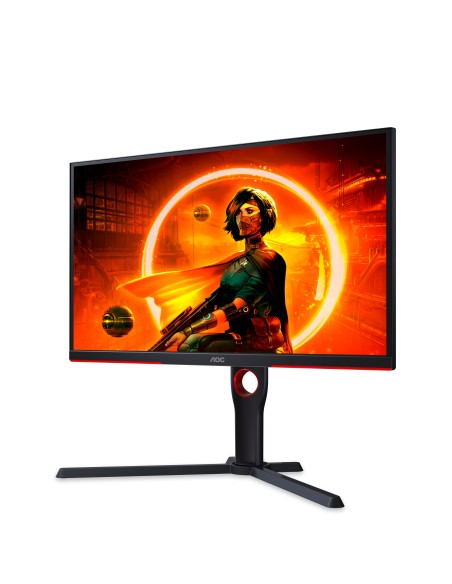 AOC 25G3ZM BK Monitor PC 62,2 cm (24.5") 1920 x 1080 Pixel Full HD Nero, Rosso