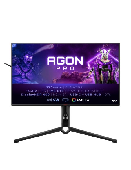 AOC AGON PRO AG274UXP Monitor PC 68,6 cm (27") 3840 x 2160 Pixel 4K Ultra HD LED Nero, Rosso