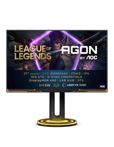 AOC AG275QXL Monitor PC 68,6 cm (27") 2560 x 1440 Pixel Nero, Oro