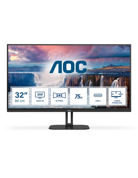 AOC V5 Q32V5CE 80 cm (31.5") 2560 x 1440 Pixel Quad HD LED Nero