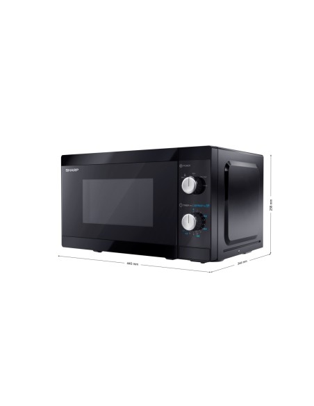 Sharp YC-MS01E-B forno a microonde Superficie piana Solo microonde 20 L 800 W Nero