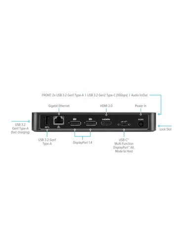 Targus DOCK430EUZ replicatore di porte e docking station per notebook Cablato Nero