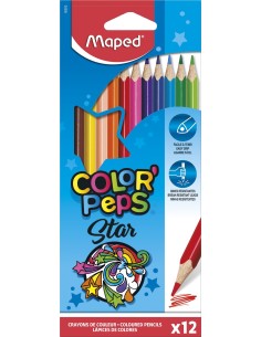 Maped 183212 Nero, Blu, Marrone, Verde, Azzurro, Verde chiaro, Arancione, Rosa, Rosso, Giallo 48 pz