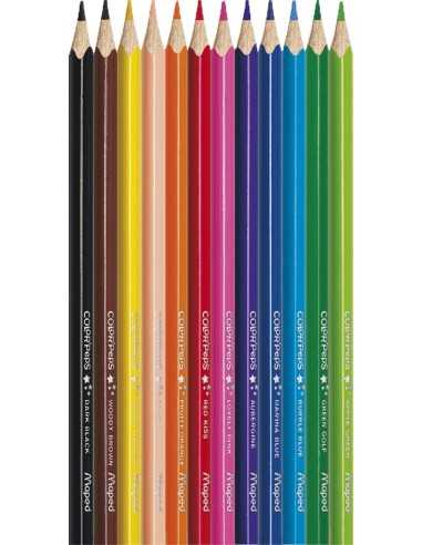 Maped 183212 Nero, Blu, Marrone, Verde, Azzurro, Verde chiaro, Arancione, Rosa, Rosso, Giallo 48 pz
