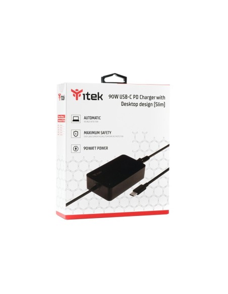 itek ITNBSDC90 adattatore e invertitore Interno 90 W Nero