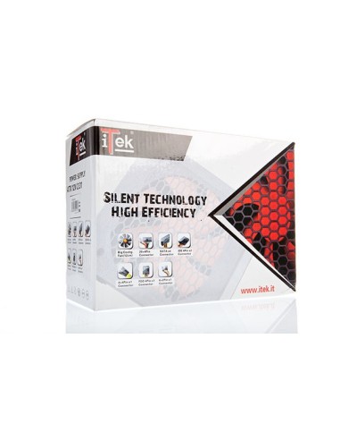 itek DESERT 650 alimentatore per computer 650 W 20+4 pin ATX ATX Nero, Rosso