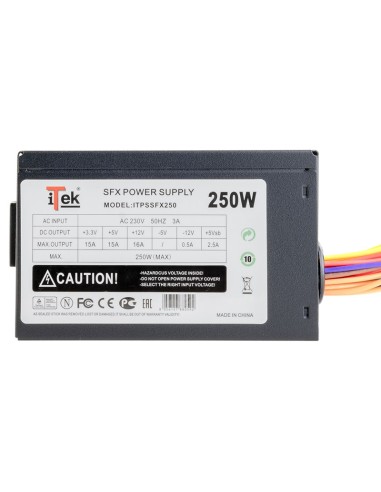 itek ITPSSFX250 alimentatore per computer 250 W 20+4 pin ATX SFX Nero