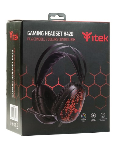 itek H420 Auricolare Cablato A Padiglione Giocare Nero