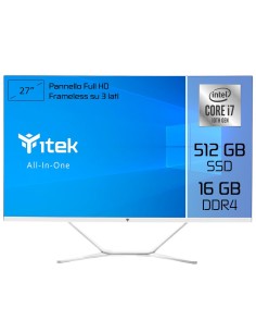itek ITPCOAW27I716G5S All-in-One PC Intel® Core™ i7 68,6 cm (27") 1920 x 1080 Pixel 16 GB DDR4-SDRAM 512 GB SSD PC All-in-one
