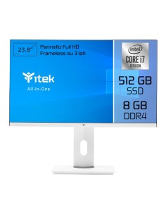 itek ITPCOAW24I78G5S All-in-One PC Intel® Core™ i7 60,5 cm (23.8") 1920 x 1080 Pixel 8 GB DDR4-SDRAM 512 GB SSD PC All-in-one
