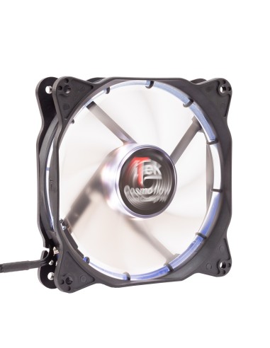 itek Cosmo Flow Case per computer Ventilatore 12 cm Nero, Bianco