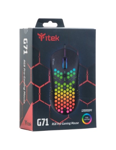 itek G71 mouse Mano destra USB tipo A Ottico 12000 DPI