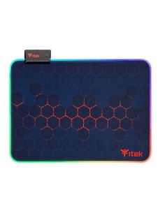 itek E1 Tappetino per mouse per gioco da computer Nero, Rosso