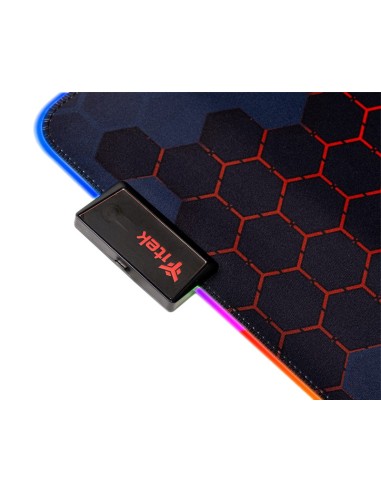itek E1 Tappetino per mouse per gioco da computer Nero, Rosso