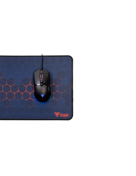 itek E1 Tappetino per mouse per gioco da computer Nero, Rosso