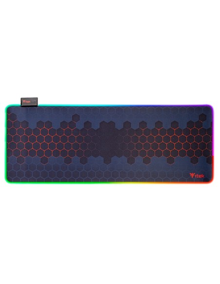 itek E1 Tappetino per mouse per gioco da computer Nero, Rosso