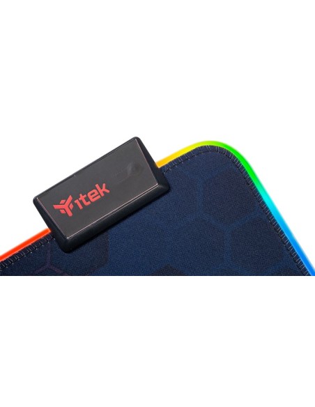 itek E1 Tappetino per mouse per gioco da computer Nero, Rosso