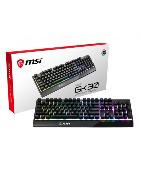 MSI S11-04IT220-CLA tastiera USB QWERTY Inglese UK Nero