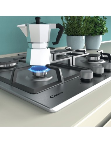 Candy Timeless CHG6BRX Acciaio inossidabile Da incasso 60 cm Gas 4 Fornello(i)