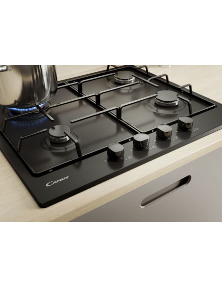 Candy Timeless CHW6BRBB Nero Da incasso 60 cm Gas 4 Fornello(i)