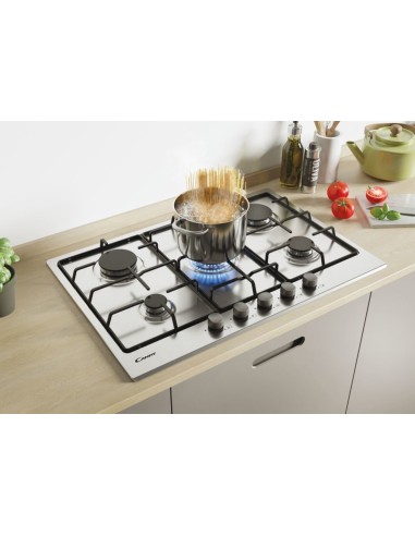 Candy Timeless CHW7X Acciaio inossidabile Da incasso Gas 5 Fornello(i)