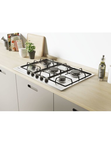 Candy Timeless CHW7X Acciaio inossidabile Da incasso Gas 5 Fornello(i)