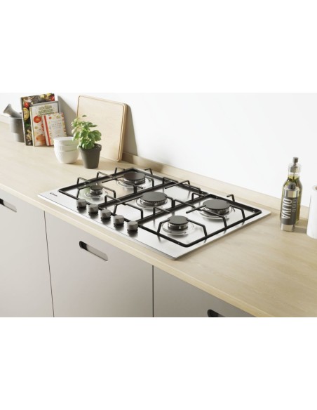 Candy Timeless CHW7X Acciaio inossidabile Da incasso Gas 5 Fornello(i)