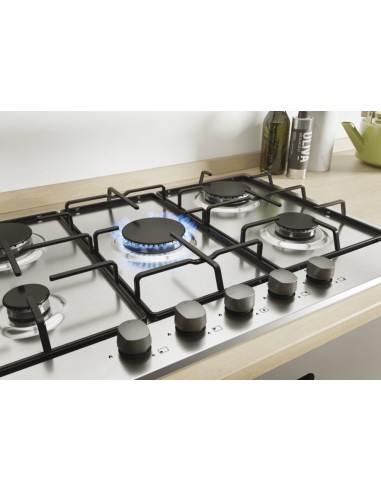 Candy Timeless CHW7X Acciaio inossidabile Da incasso Gas 5 Fornello(i)