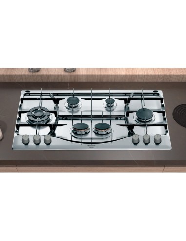 Hotpoint PHN 962 TS IX HA Acciaio inossidabile Da incasso 90 cm Gas 6 Fornello(i)
