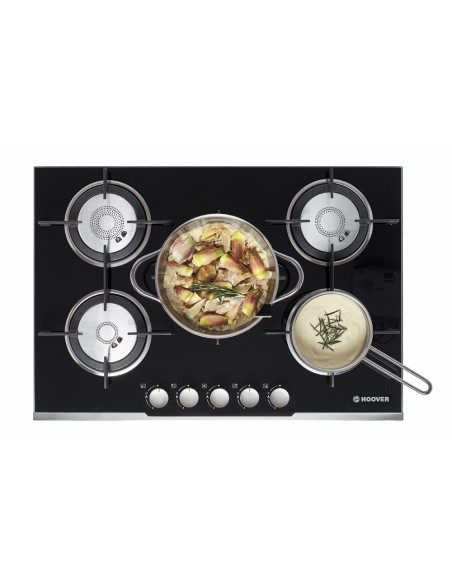 Hoover H-HOB 700 GAS HGV75SXV B Nero Da incasso 74.5 cm 5 Fornello(i)