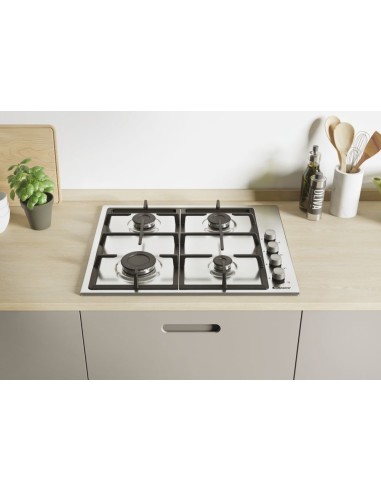 Candy CHG6LX Acciaio inossidabile Da incasso 60 cm Gas 4 Fornello(i)