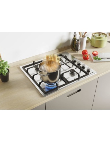 Candy CHG6LX Acciaio inossidabile Da incasso 60 cm Gas 4 Fornello(i)