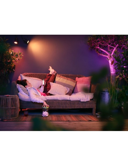 Philips Hue White and Color ambiance Lily Faretto Smart Esterno Antracite in Alluminio Kit base con alimentatore Basso voltaggio