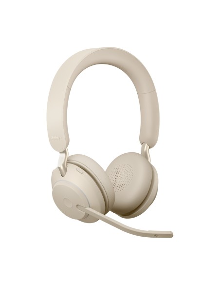 Jabra Evolve2 65, UC Stereo Auricolare Wireless A Padiglione Ufficio USB tipo A Bluetooth Beige