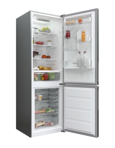 Candy CVNB 6184X S1 frigorifero con congelatore Libera installazione 302 L E Acciaio inossidabile