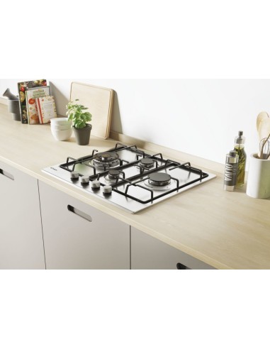 Candy Timeless CHW6D4WX Acciaio inossidabile Da incasso 60 cm Gas 4 Fornello(i)