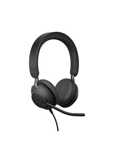 Jabra Evolve2 40, MS Stereo Auricolare Cablato A Padiglione Ufficio USB tipo A Bluetooth Nero