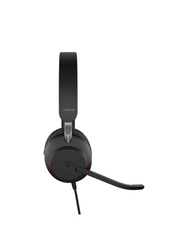Jabra Evolve2 40, MS Stereo Auricolare Cablato A Padiglione Ufficio USB tipo A Bluetooth Nero