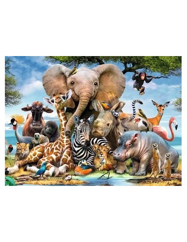 Ravensburger African Friends Puzzle 300 pz Animali