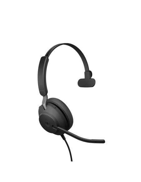 Jabra Evolve2 40, MS Mono Auricolare Cablato A Padiglione Ufficio USB tipo-C Bluetooth Nero