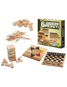 Editrice Giochi 6 Giochi riuniti in Legno