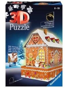 Ravensburger Christmas Gingerbread House Night Edition Puzzle 3D 216 pz Edifici
