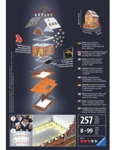 Ravensburger Christmas Gingerbread House Night Edition Puzzle 3D 216 pz Edifici 2