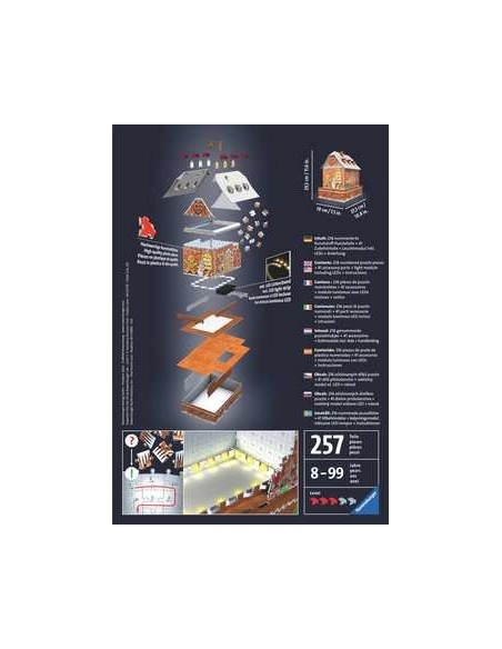 Ravensburger Christmas Gingerbread House Night Edition Puzzle 3D 216 pz Edifici