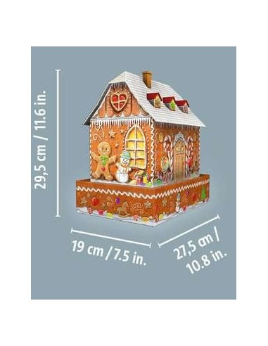 Ravensburger Christmas Gingerbread House Night Edition Puzzle 3D 216 pz Edifici