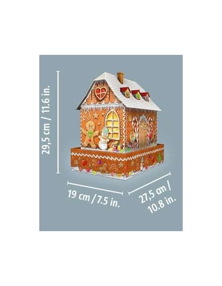 Ravensburger Christmas Gingerbread House Night Edition Puzzle 3D 216 pz Edifici