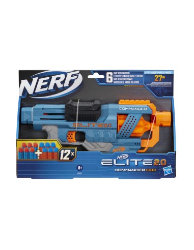 Nerf Elite 2.0 - Commander RD-6 (blaster con tamburo rotante e 12 dardi inclusi).