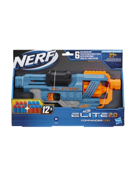 Nerf Elite 2.0 - Commander RD-6 (blaster con tamburo rotante e 12 dardi inclusi).