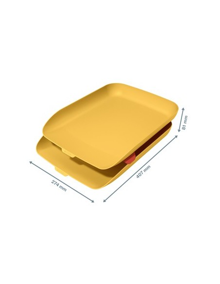Leitz 53581019 vassoio da scrivania Polistirene (PS) Giallo